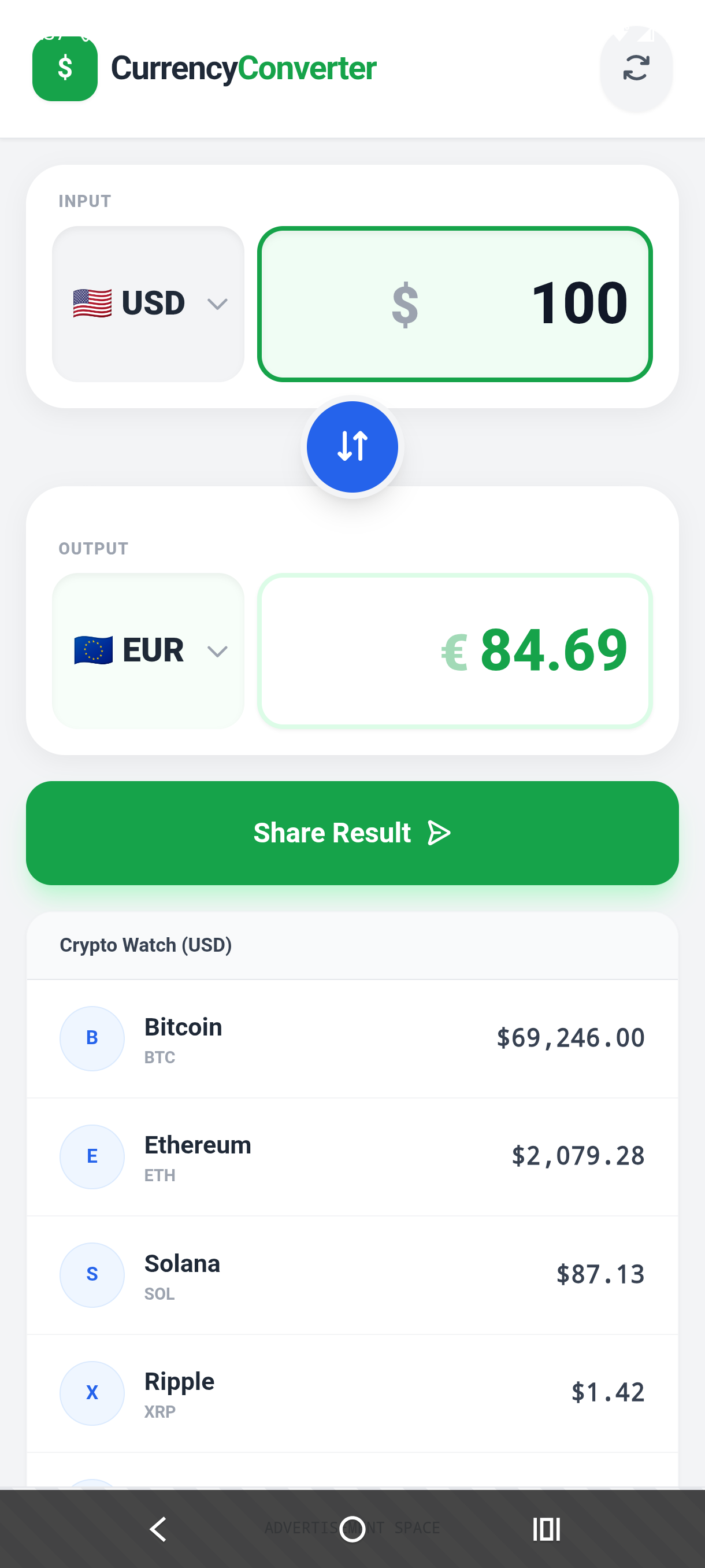 Currency Converter USD conversion