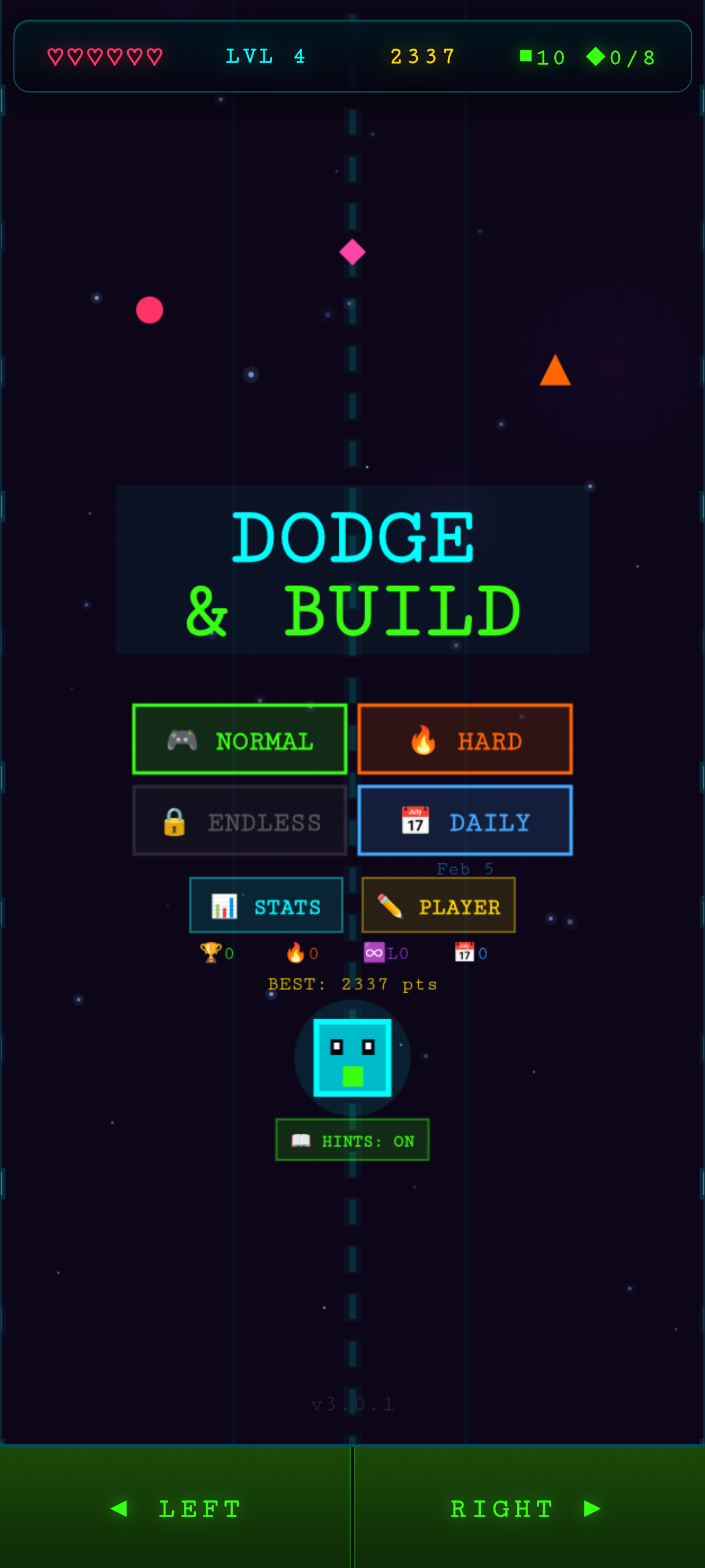 Dodge and Build title screen