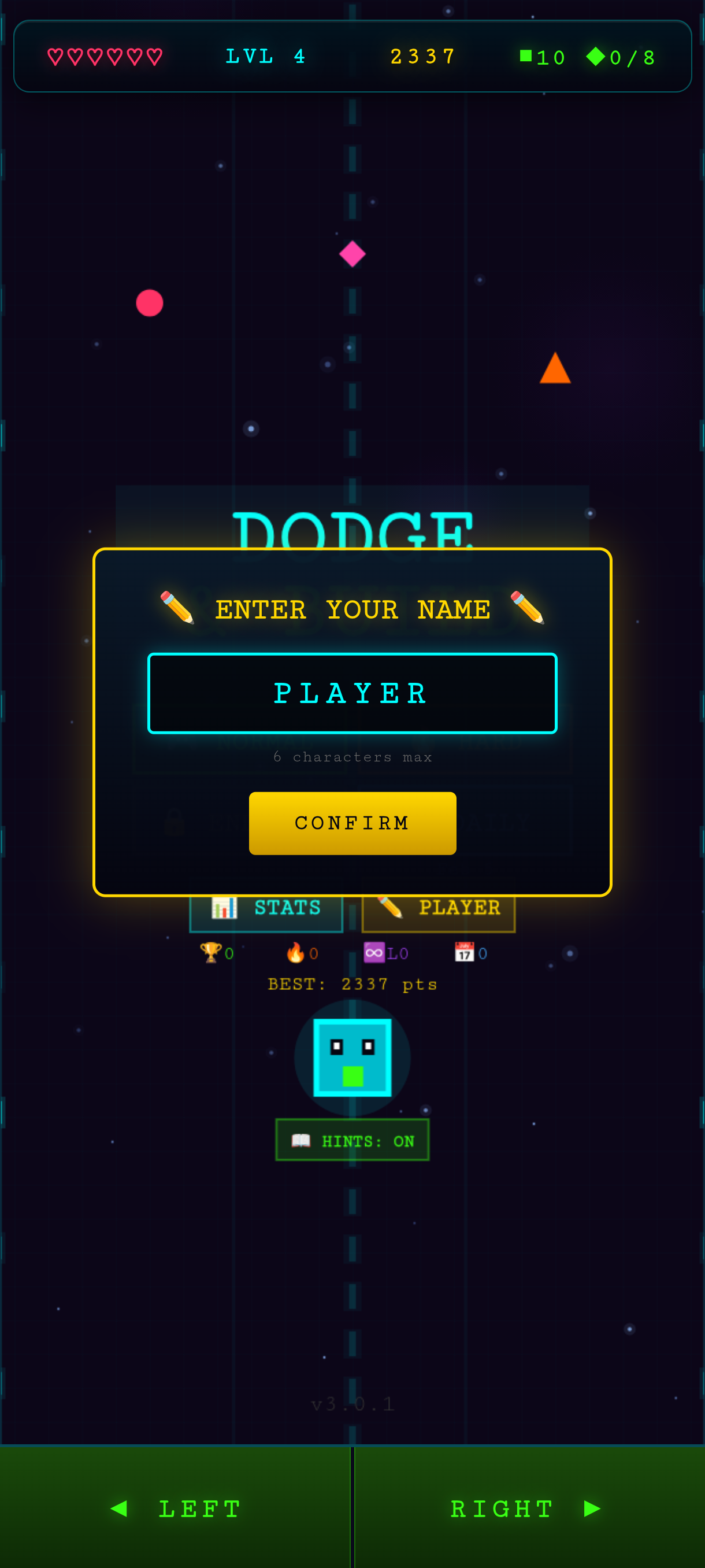 Save your player name