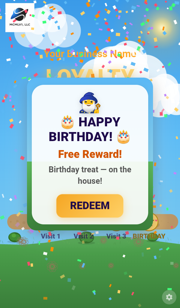Loyalty Tablet — Birthday Screen