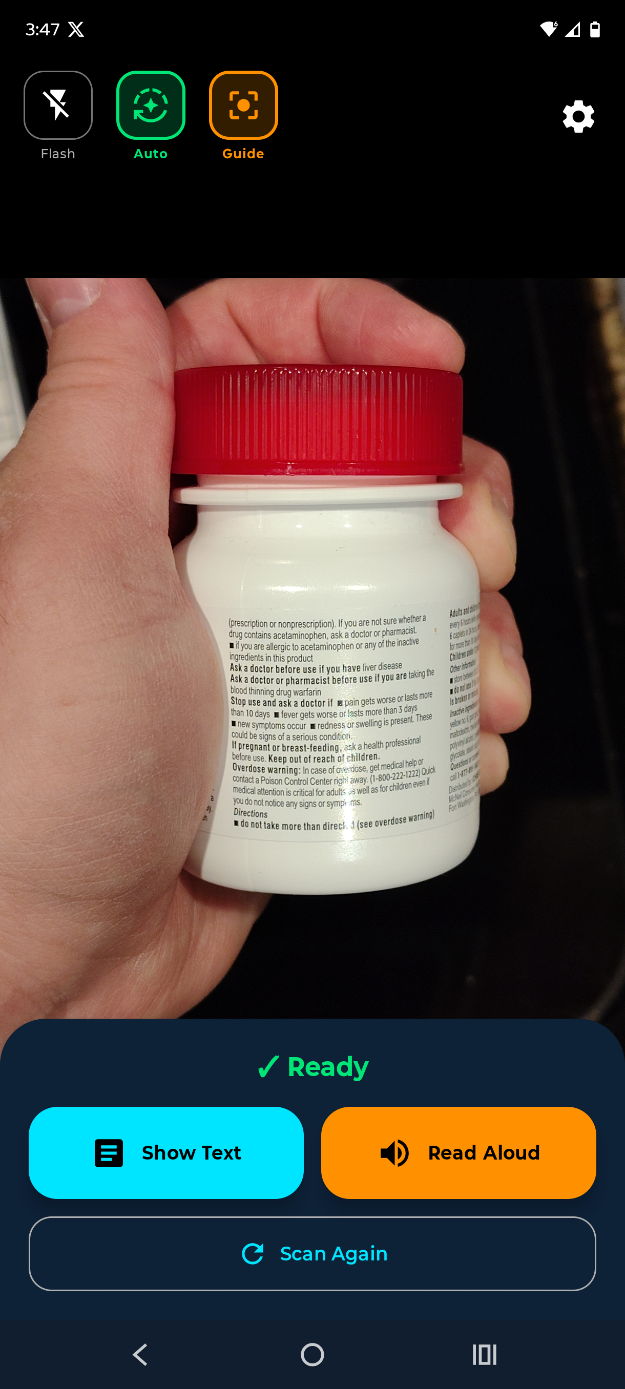 Magnify AI zooming in on small print