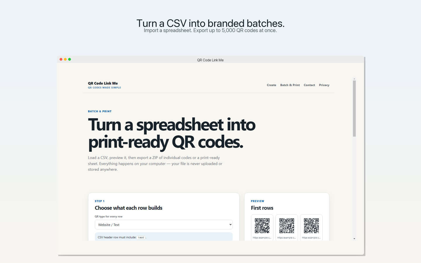 Batch and Print: loading a CSV spreadsheet
